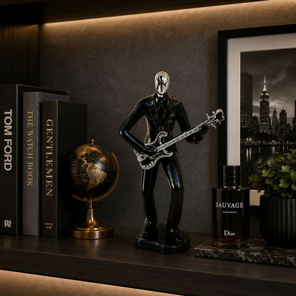ALVENZA Abstract Guitar Player Resin Showpiece for Home & Office Decor