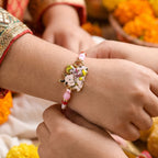 ALVENZA Krishna with Cow Designer Rakhi – Traditional & Comfortable for Brother