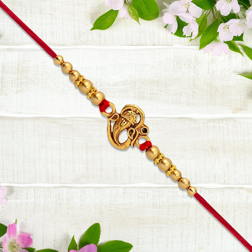 ALVENZA Ganesha Rakhi – Divine Blessings & Traditional Design