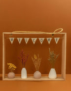 ALVENZA Decorative Ceramic Vase Set – Realistic Artificial Dried Flowers