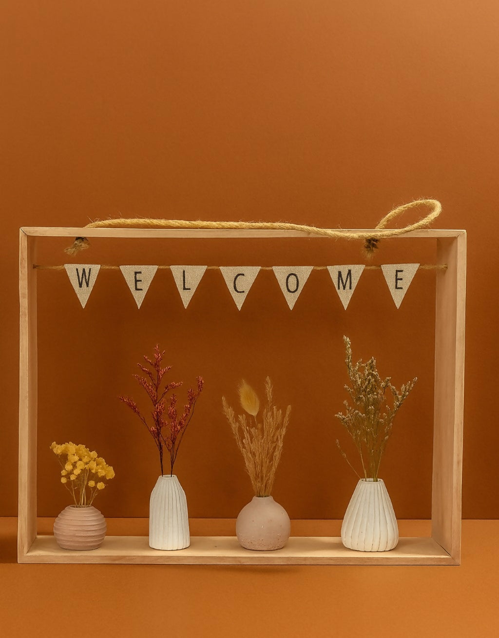 ALVENZA Decorative Ceramic Vase Set – Realistic Artificial Dried Flowers