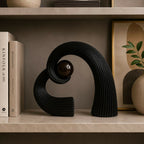 ALVENZA Modern Abstract Spiral Sculpture – Elegant Tabletop Decor for Home & Office