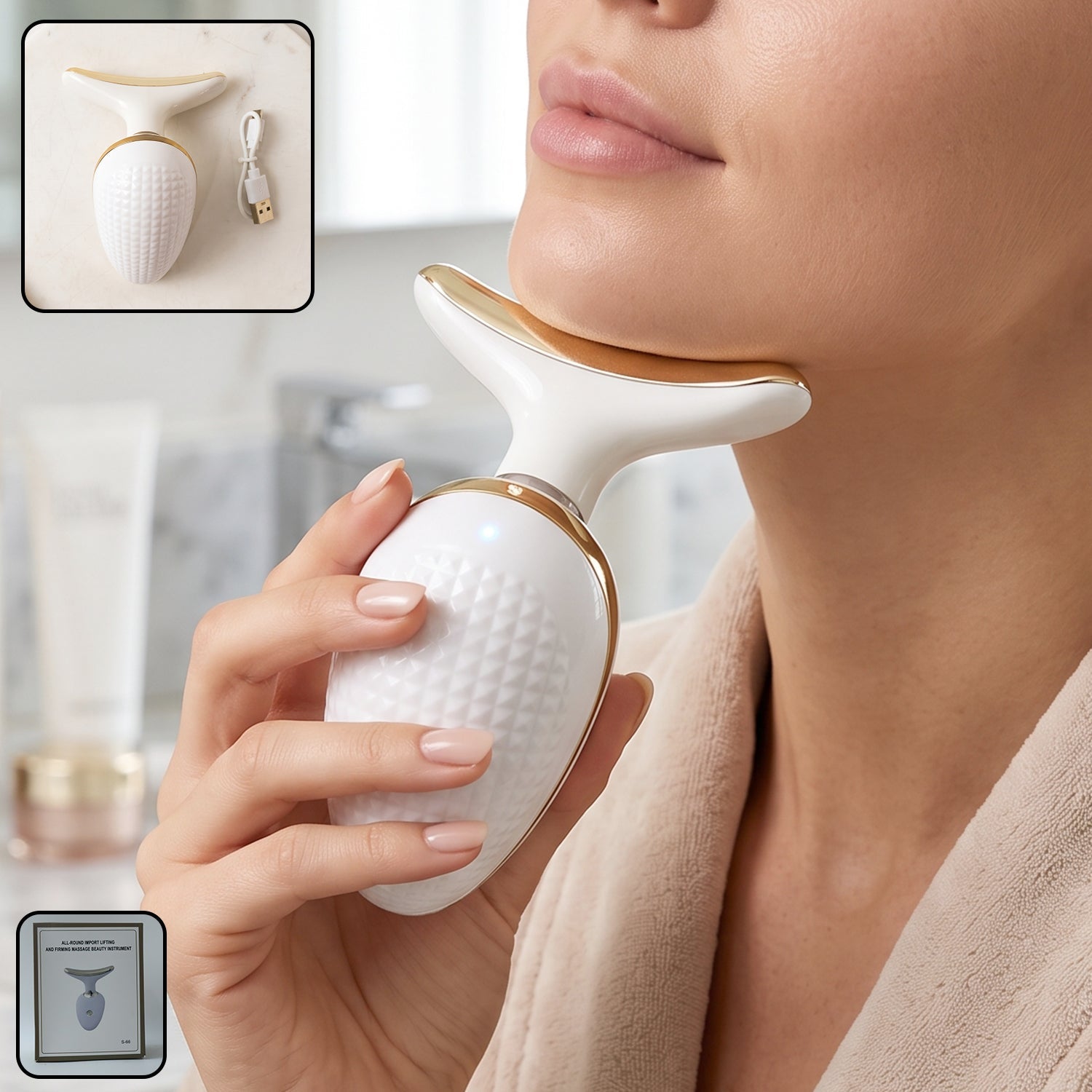 Electric Neck and Face Massager Lifting Firming Skin Care Beauty De...