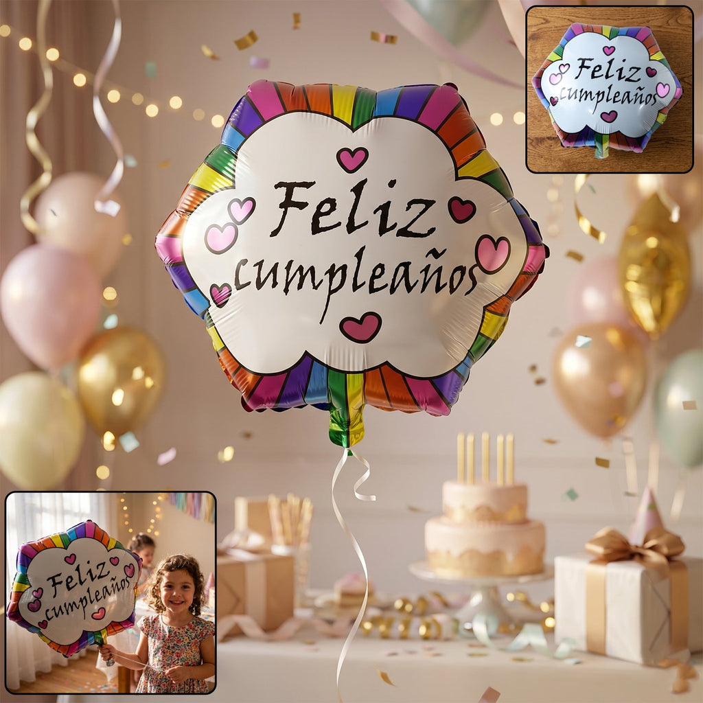 Feliz Cumpleanos Foil Balloon Vibrant Birthday Decoration