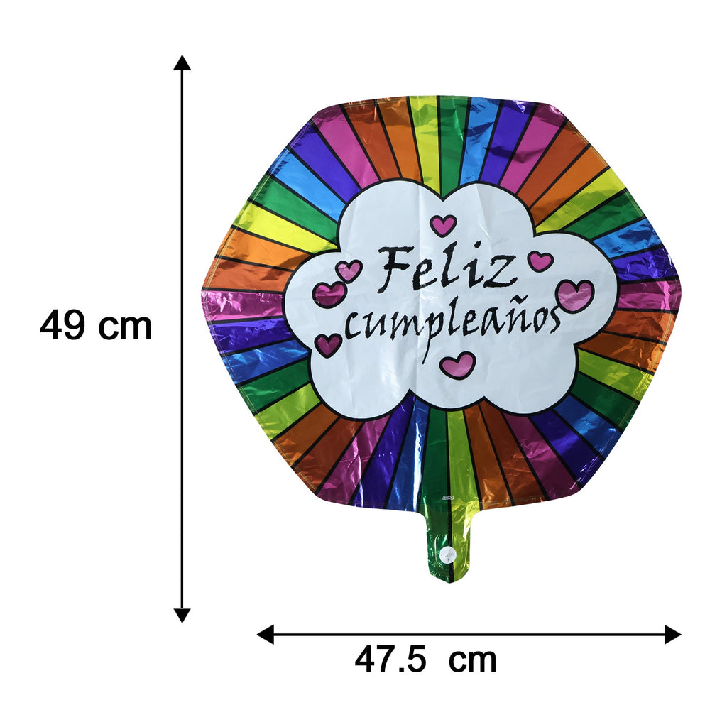 Feliz Cumpleanos Foil Balloon Vibrant Birthday Decoration - Detail View 6