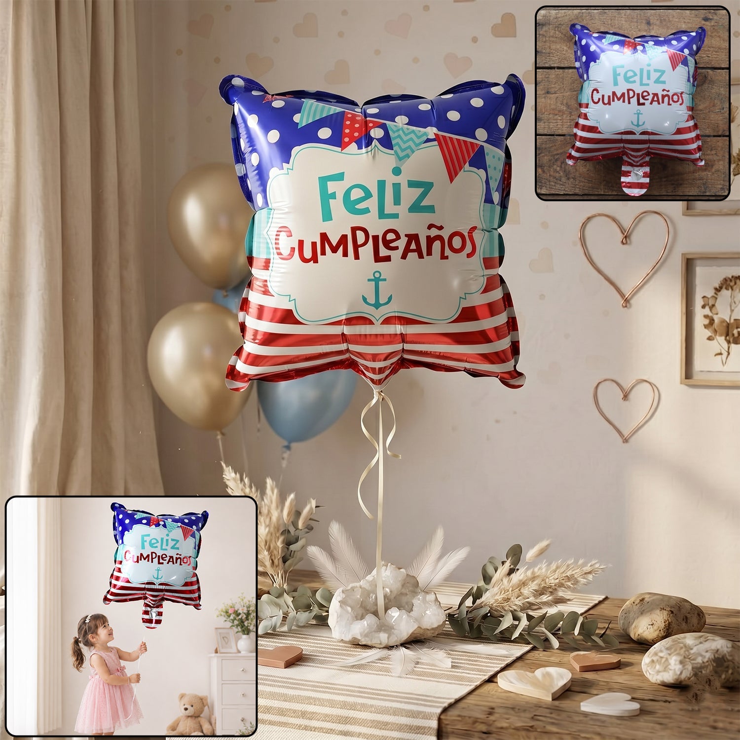 Feliz Cumpleanos Foil Birthday Balloon Bright Party Decor