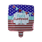 Feliz Cumpleanos Foil Birthday Balloon Bright Party Decor - Back View