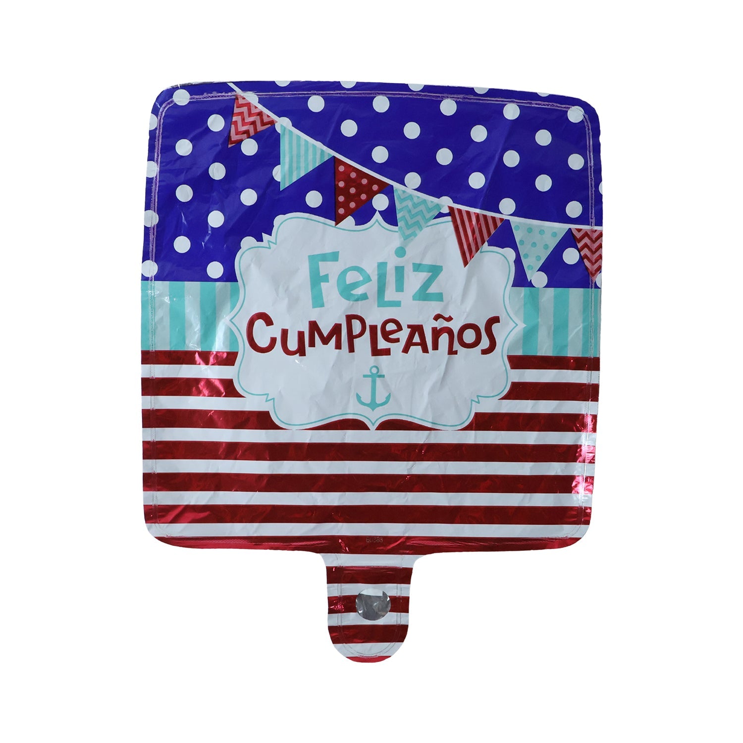 Feliz Cumpleanos Foil Birthday Balloon Bright Party Decor - Back View