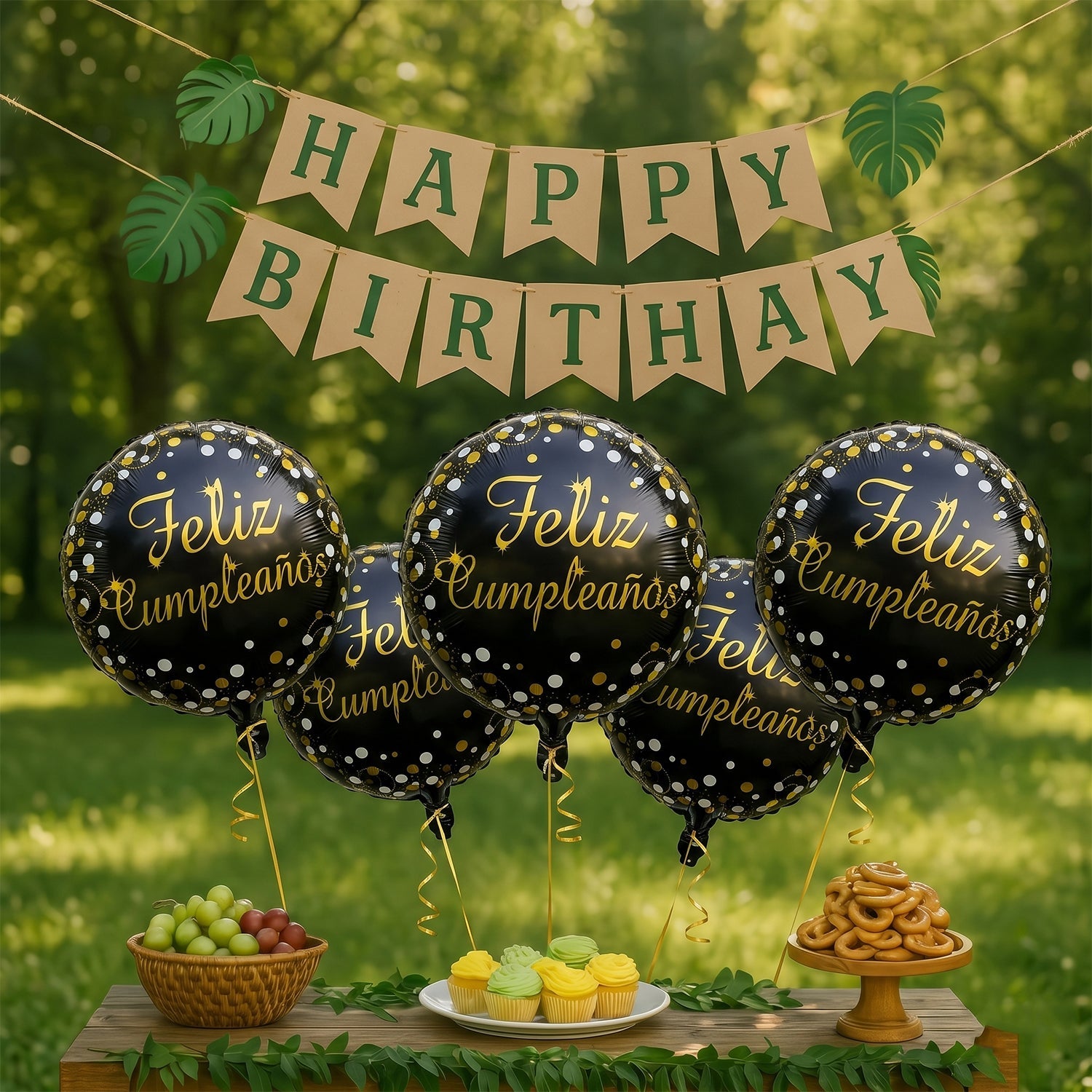 Feliz Cumpleanos Foil Balloon Bright Party Decor for Birthdays - Detail View 5