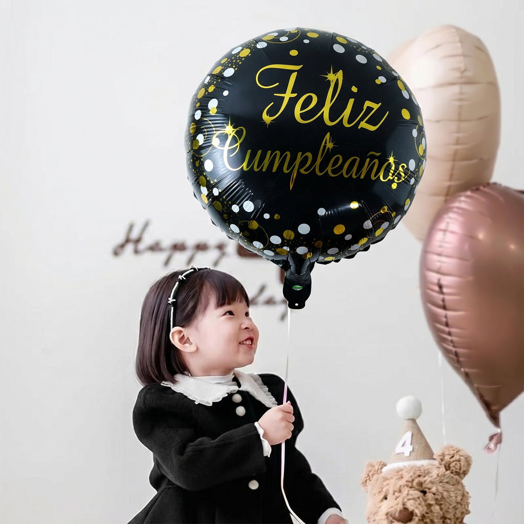 Feliz Cumpleanos Foil Balloon Bright Party Decor for Birthdays - Front View