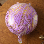 Round Marble Foil Balloon Bright Party Decoration 15cm - Detail View 8