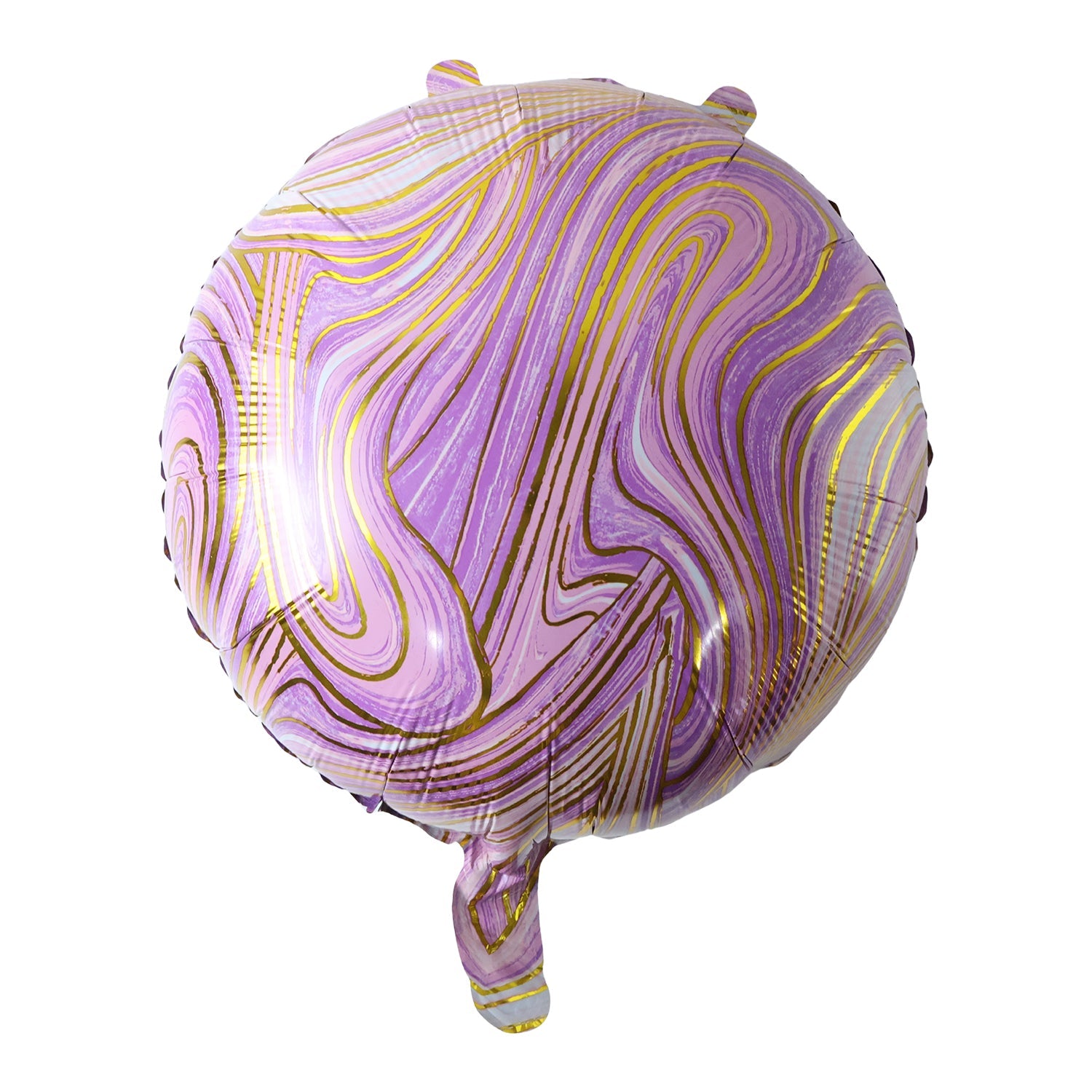 Round Marble Foil Balloon Bright Party Decoration 15cm - Back View