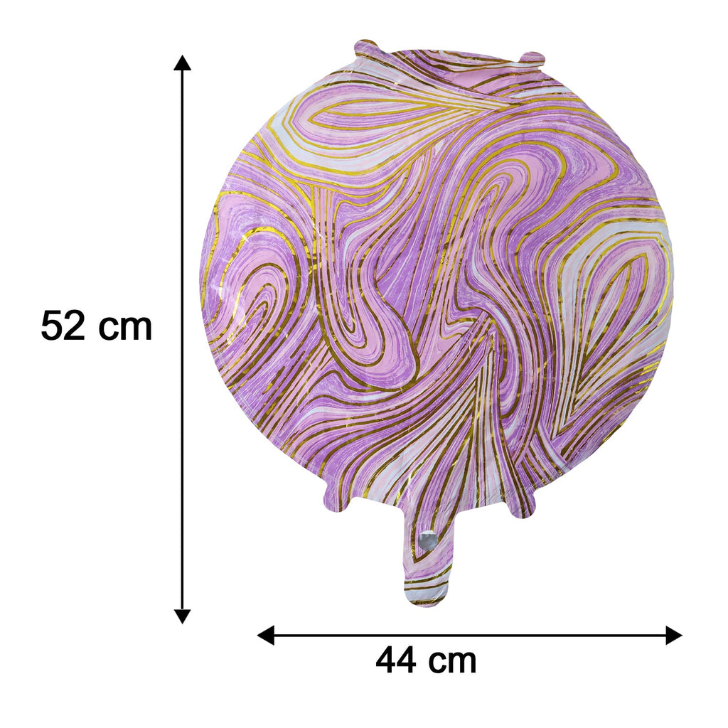 Round Marble Foil Balloon Bright Party Decoration 15cm - Detail View 6