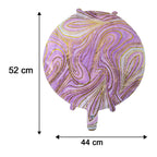 Round Marble Foil Balloon Bright Party Decoration 15cm - Detail View 6