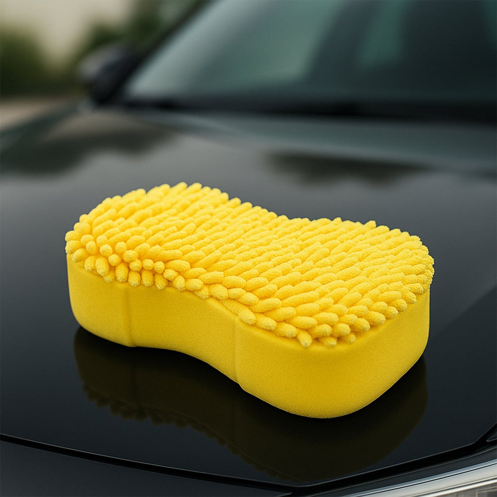 ALVENZA Microfiber Car Washing Sponge – Dual-Surface & Scratch-Free Finish
