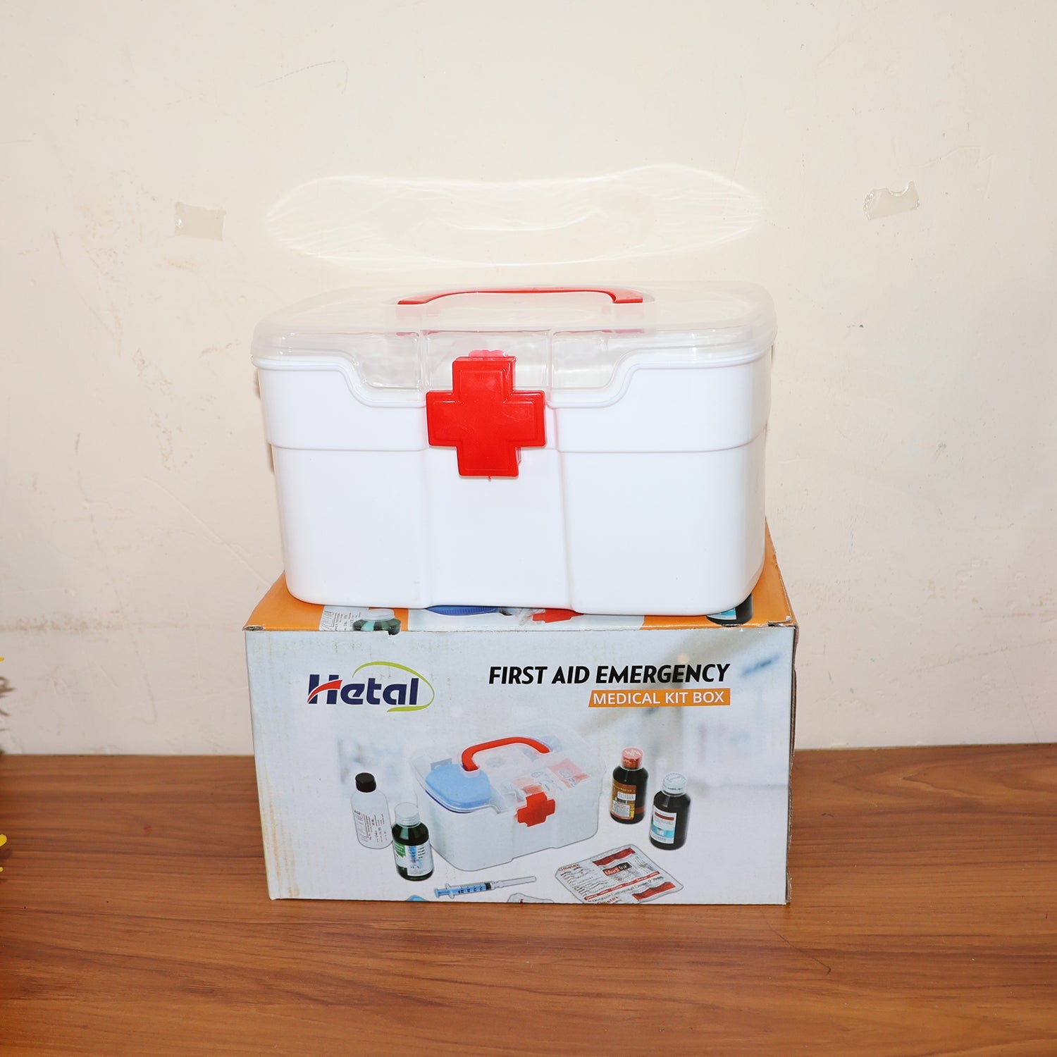 First Aid Box – Portable Medicine Storage with Tray | Organivo