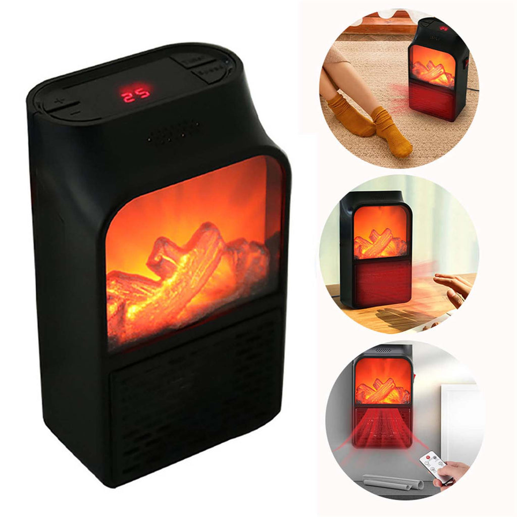 ALVENZA Electric Fireplace Heater – Realistic LED Flame | Deodap