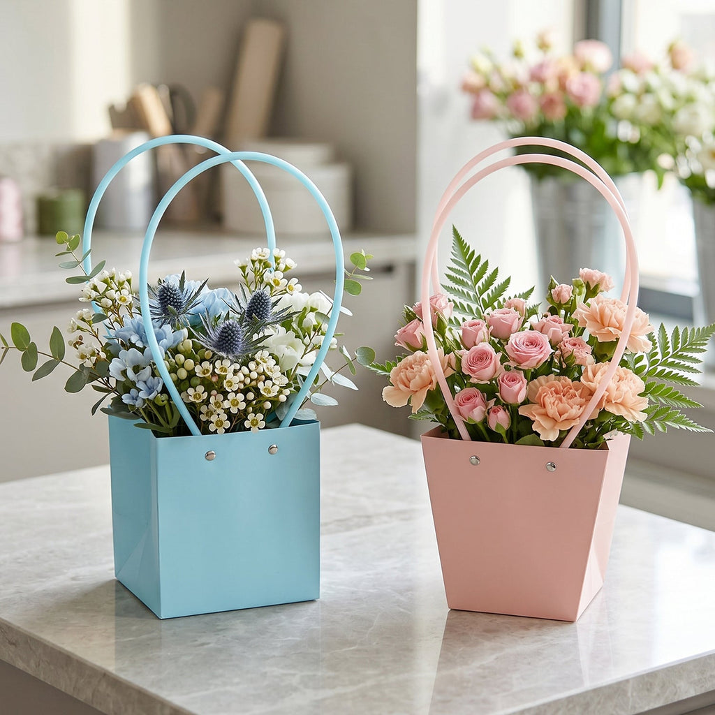 Flower Packaging Bag Foldable Waterproof Handle for Gifts - Detail View 7
