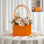 Foldable Flower Packaging Bag Waterproof & Elegant Handle