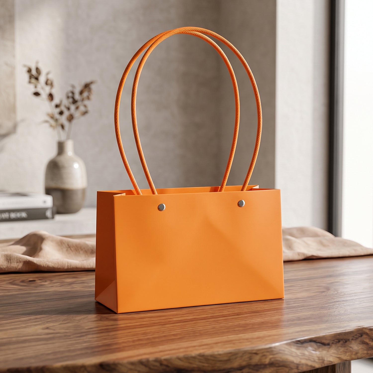 Foldable Flower Packaging Bag Waterproof & Elegant Handle - Detail View 8