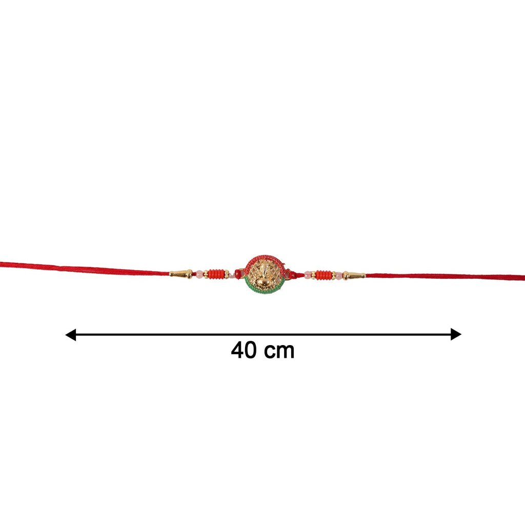 ALVENZA Mini Lord Ganesha Rakhi – Elegant Traditional Festive Accessory