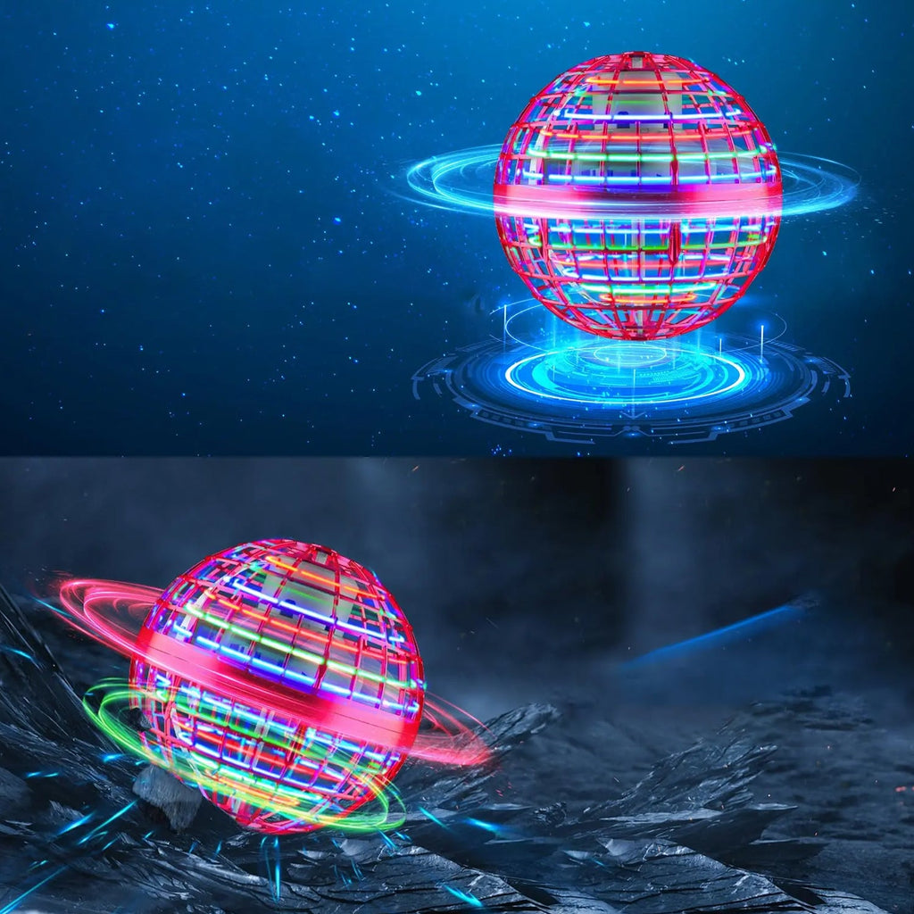 ALVENZA Flying Ball Toy – RGB Lights, 360° Rotation & USB | Spark Tots