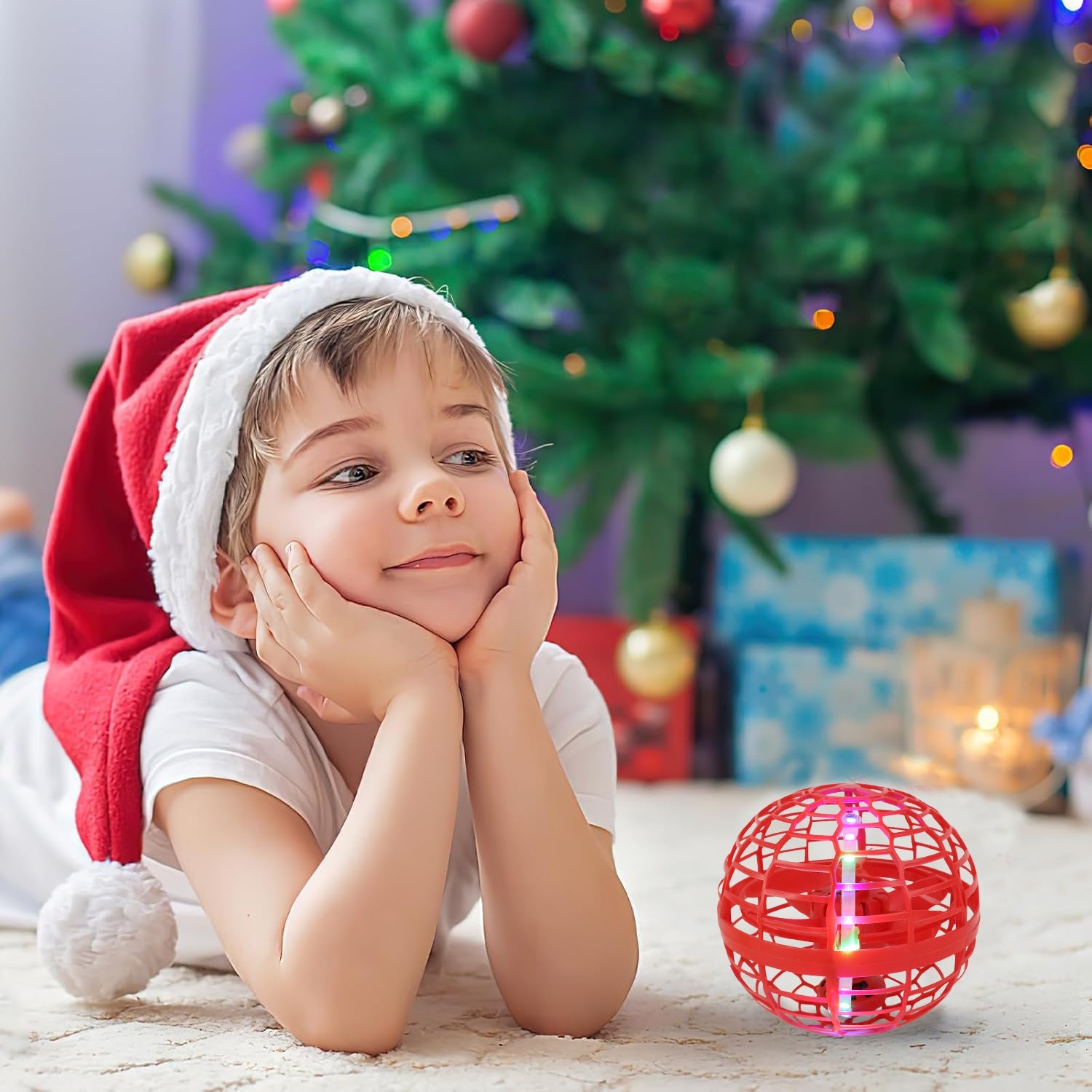 ALVENZA Flying Ball Toy – RGB Lights, 360° Rotation & USB | Spark Tots