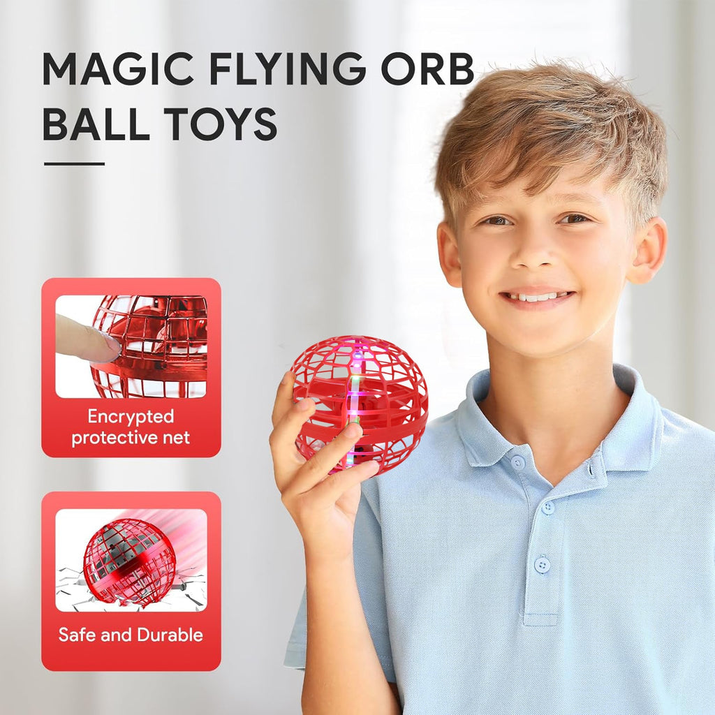 ALVENZA Flying Ball Toy – RGB Lights, 360° Rotation & USB | Spark Tots