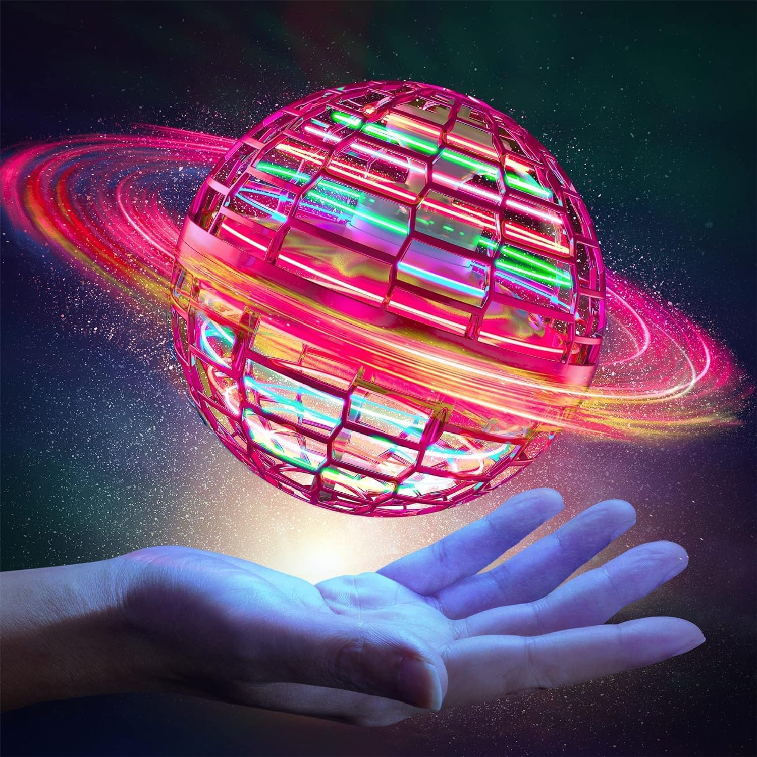 ALVENZA Flying Ball Toy – RGB Lights, 360° Rotation & USB | Spark Tots