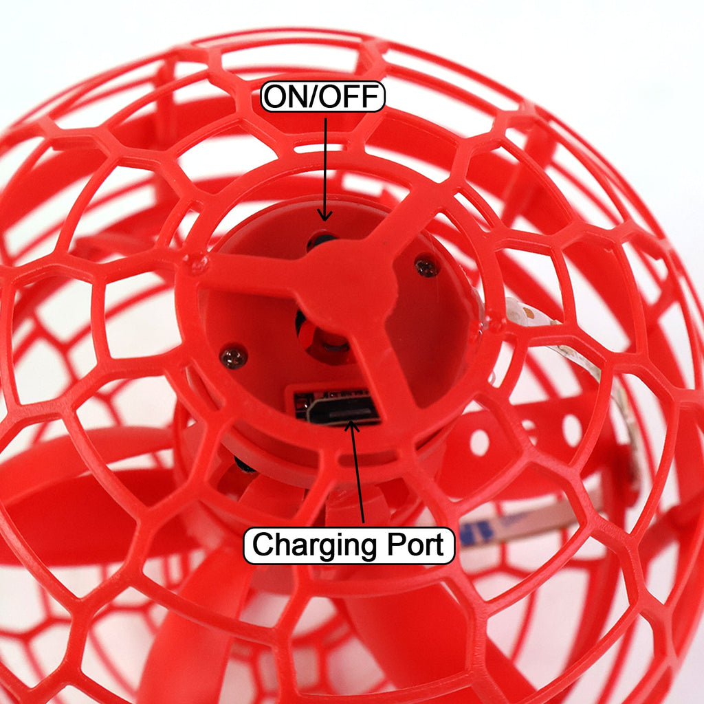 ALVENZA Flying Ball Toy – RGB Lights, 360° Rotation & USB | Spark Tots