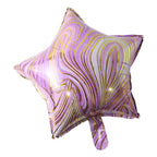 Star Marble Foil Balloon Bright Party Decor for Celebrations - Back View