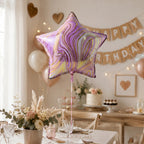 Star Marble Foil Balloon Bright Party Decor for Celebrations - Detail View 7