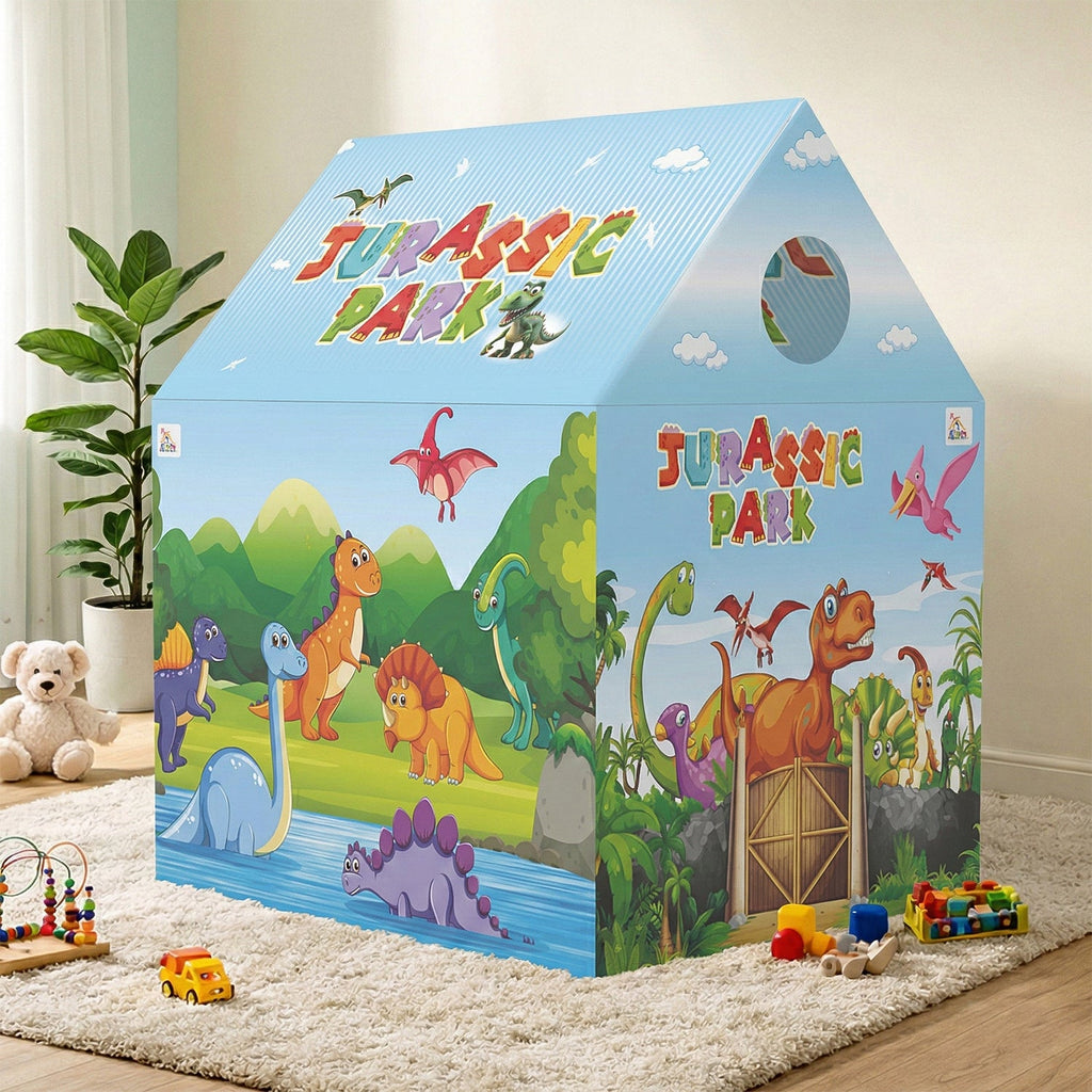ALVENZA Kids Play Tent House – Dinosaur Theme Foldable Indoor Outdoor Fun