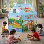 ALVENZA Kids Play Tent House – Dinosaur Theme Foldable Indoor Outdoor Fun
