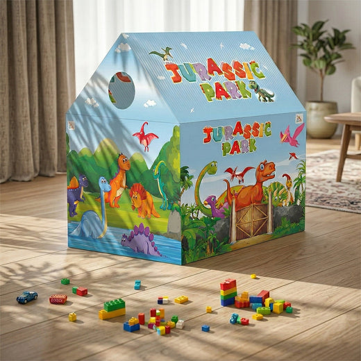 ALVENZA Kids Play Tent House – Dinosaur Theme Foldable Indoor Outdoor Fun