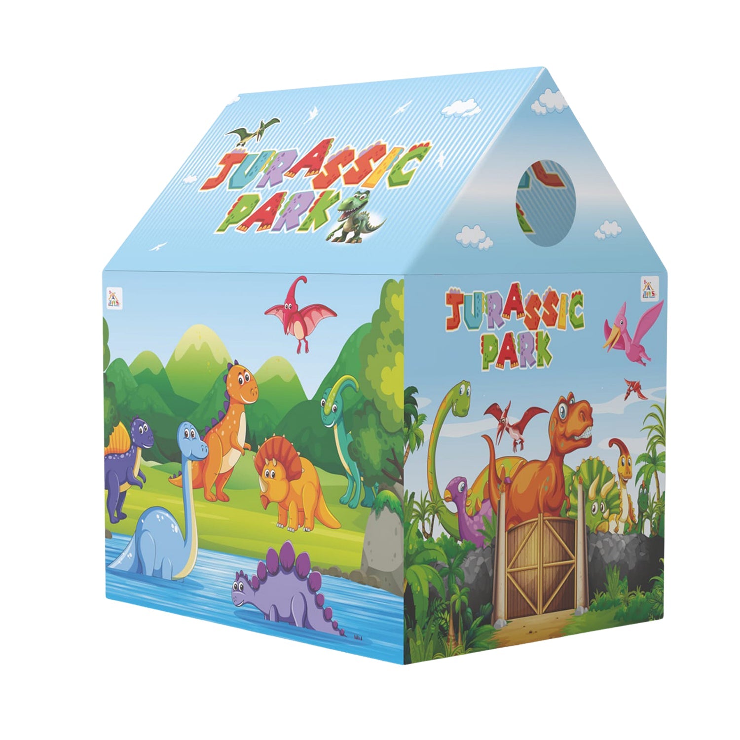 ALVENZA Kids Play Tent House – Dinosaur Theme Foldable Indoor Outdoor Fun