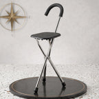 Folding Walking Stick with Seat 3 Leg Cane Stool Chair Support Stand (1 Pc)