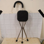 Folding Walking Stick with Seat 3 Leg Cane Stool Chair Support Stand (1 Pc)