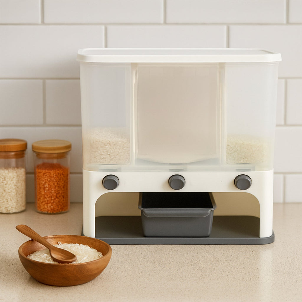 ALVENZA Easy Flow Cereal Dispenser – 3-in-1 Wall Mount Storage | CookAura
