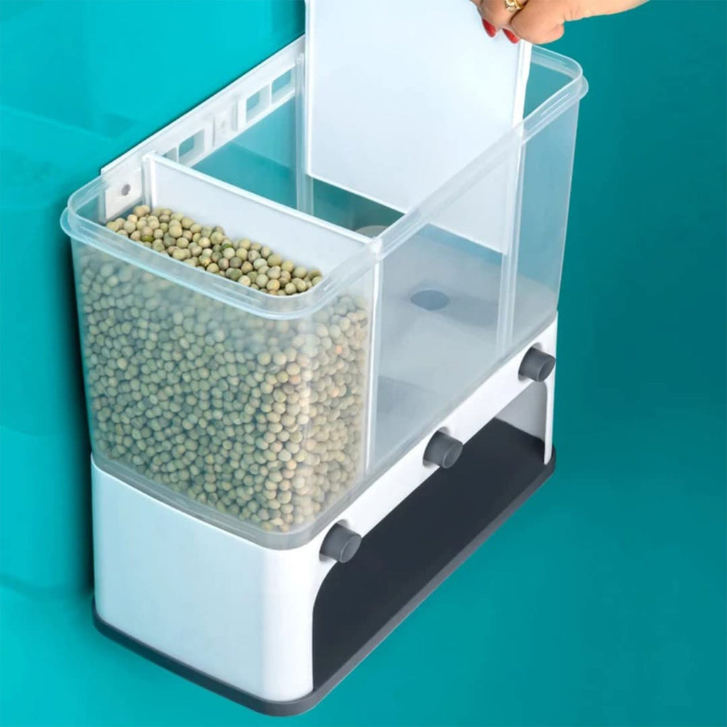 ALVENZA Easy Flow Cereal Dispenser – 3-in-1 Wall Mount Storage | CookAura