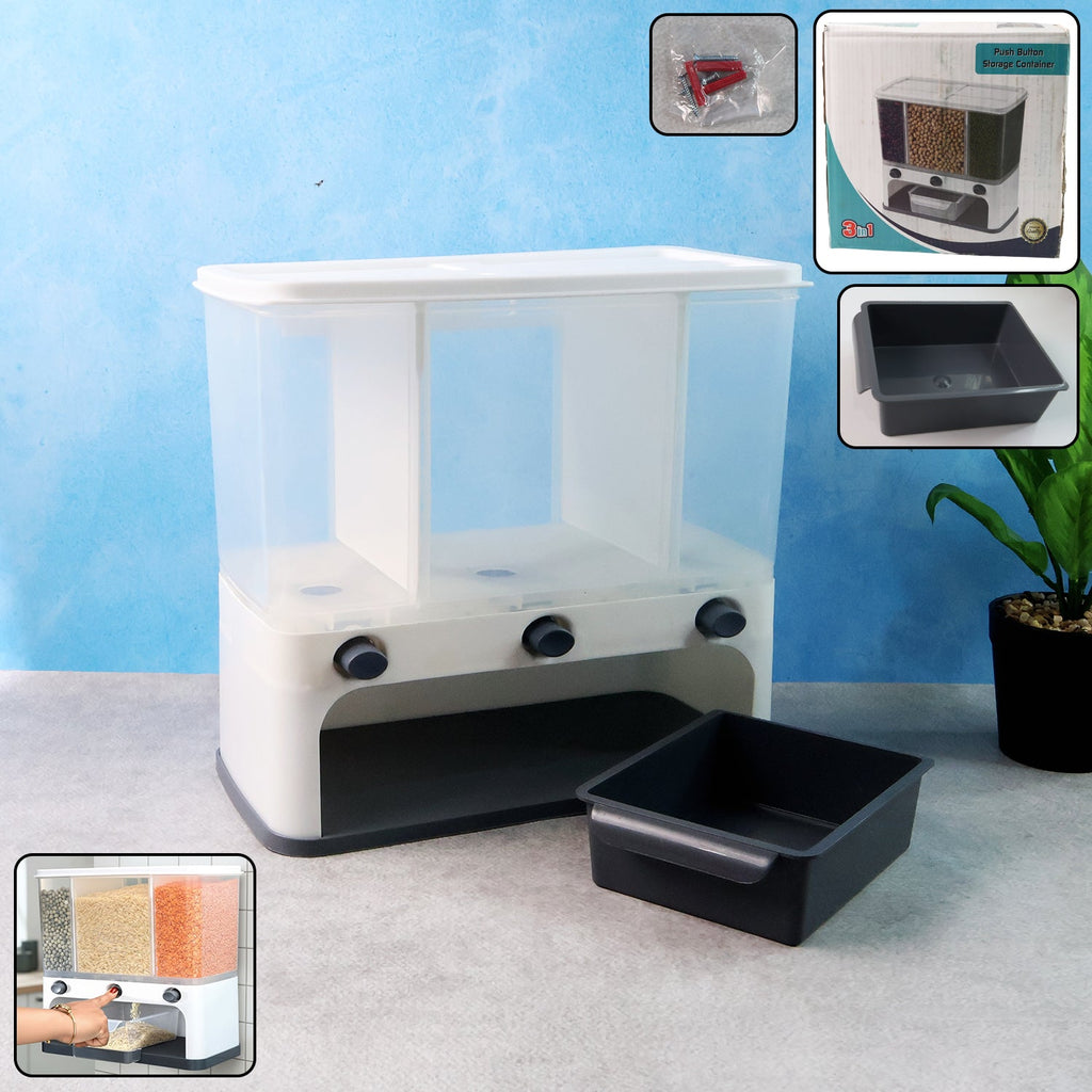 ALVENZA Easy Flow Cereal Dispenser – 3-in-1 Wall Mount Storage | CookAura