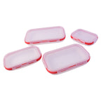 Collapsible Food Storage Container Set Space-Saving & Airtight - Back View