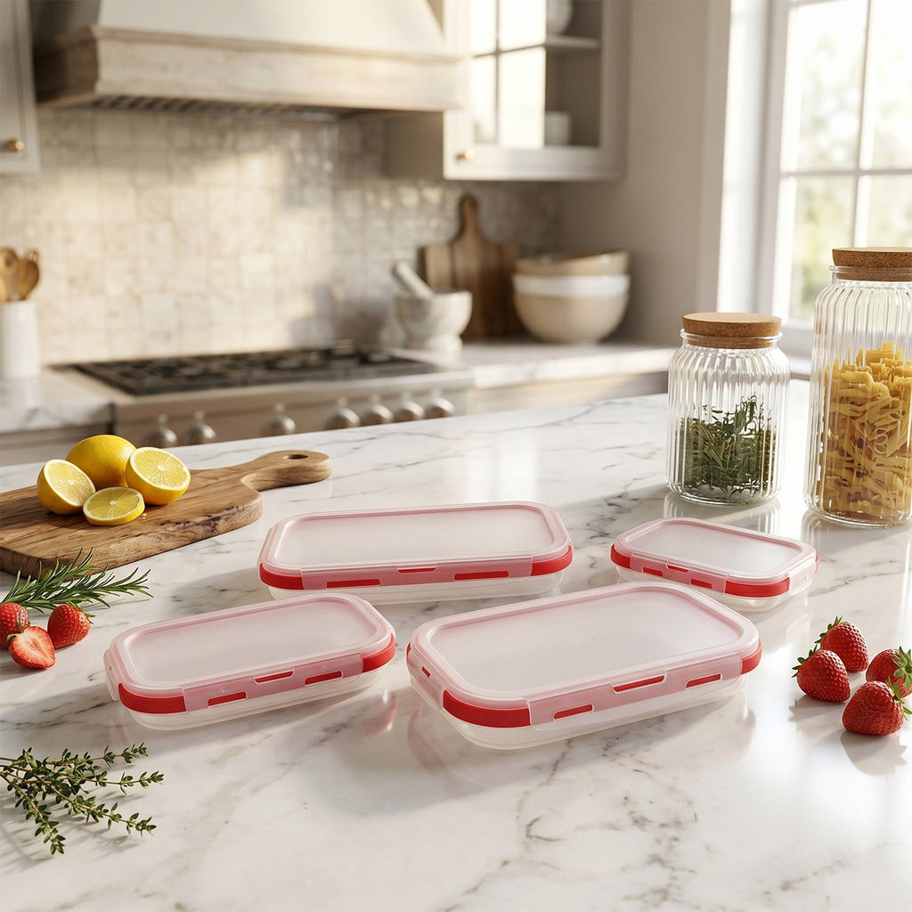 Collapsible Food Storage Container Set Space-Saving & Airtight - Detail View 5