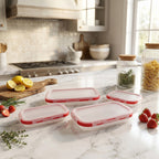 Collapsible Food Storage Container Set Space-Saving & Airtight - Detail View 5