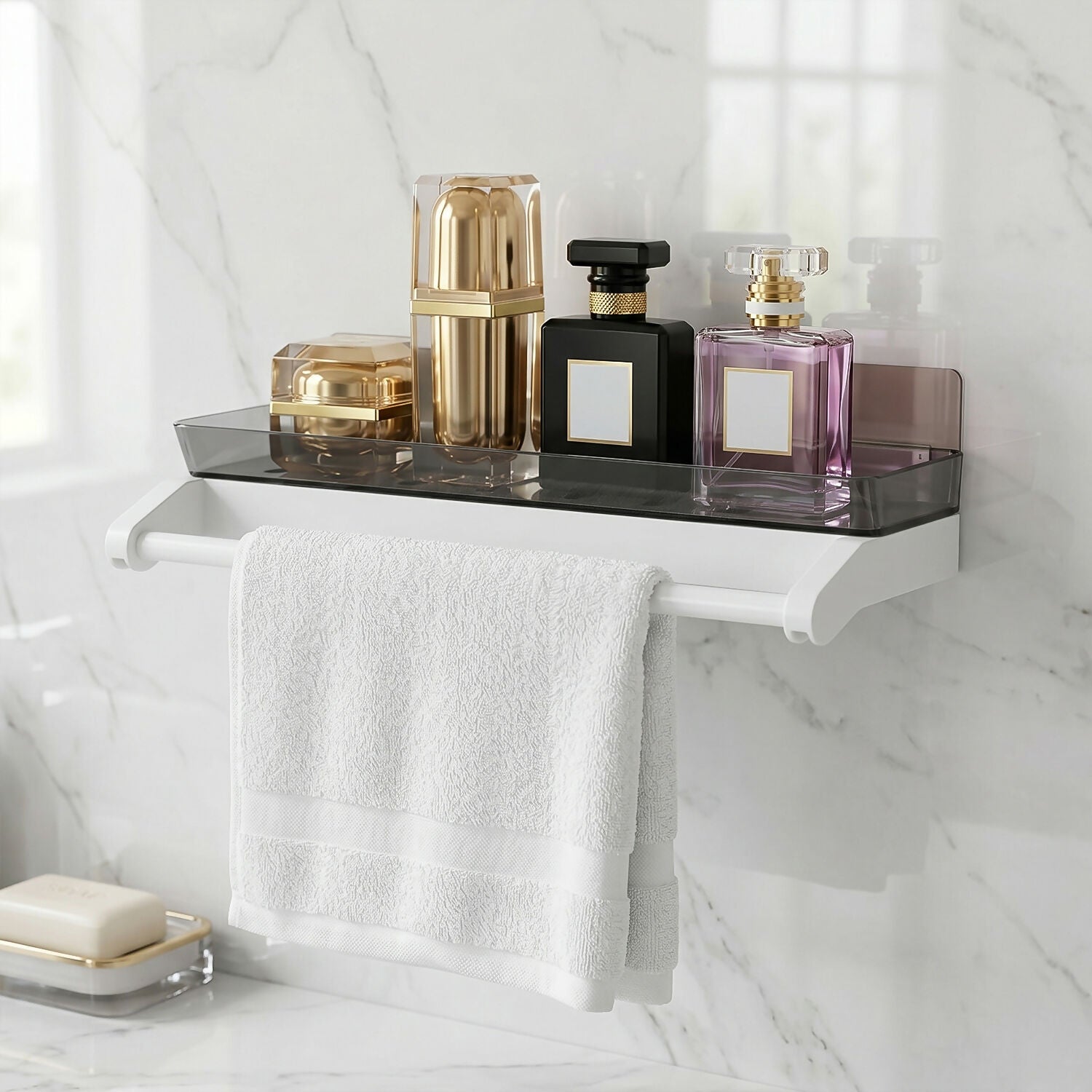 ALVENZA Wall-Mounted Bathroom Shelf – Space-Saving & Durable Organizer