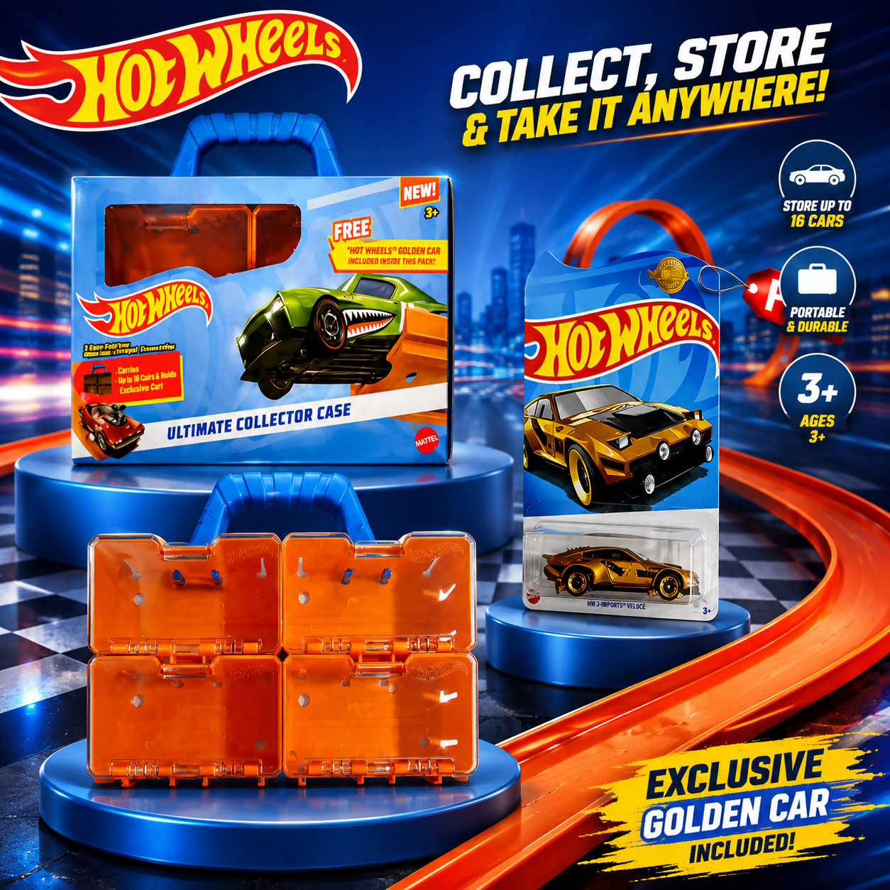 ALVENZA Hot Wheels Collector Case – Organize & Display Your Die-Cast Cars