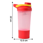 Gym Shaker Bottle 550ml – Leak-Proof with Mixing Ball
