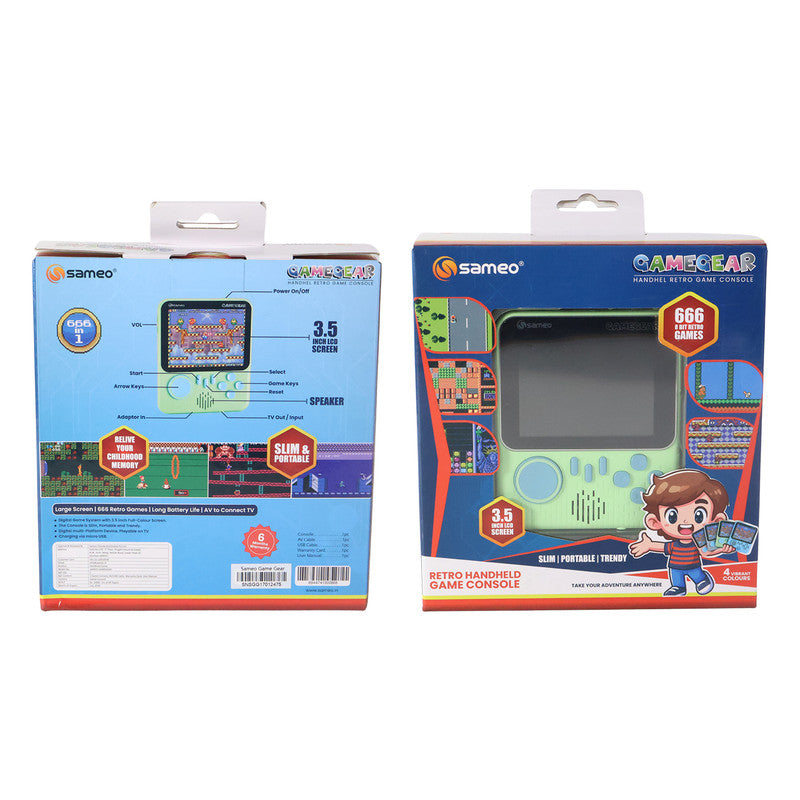 ALVENZA GameGear Retro Handheld Console – 666 Built-in Classic Games