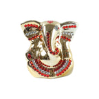 ALVENZA Lord Ganesha Idol – Golden Decorative Spiritual Showpiece