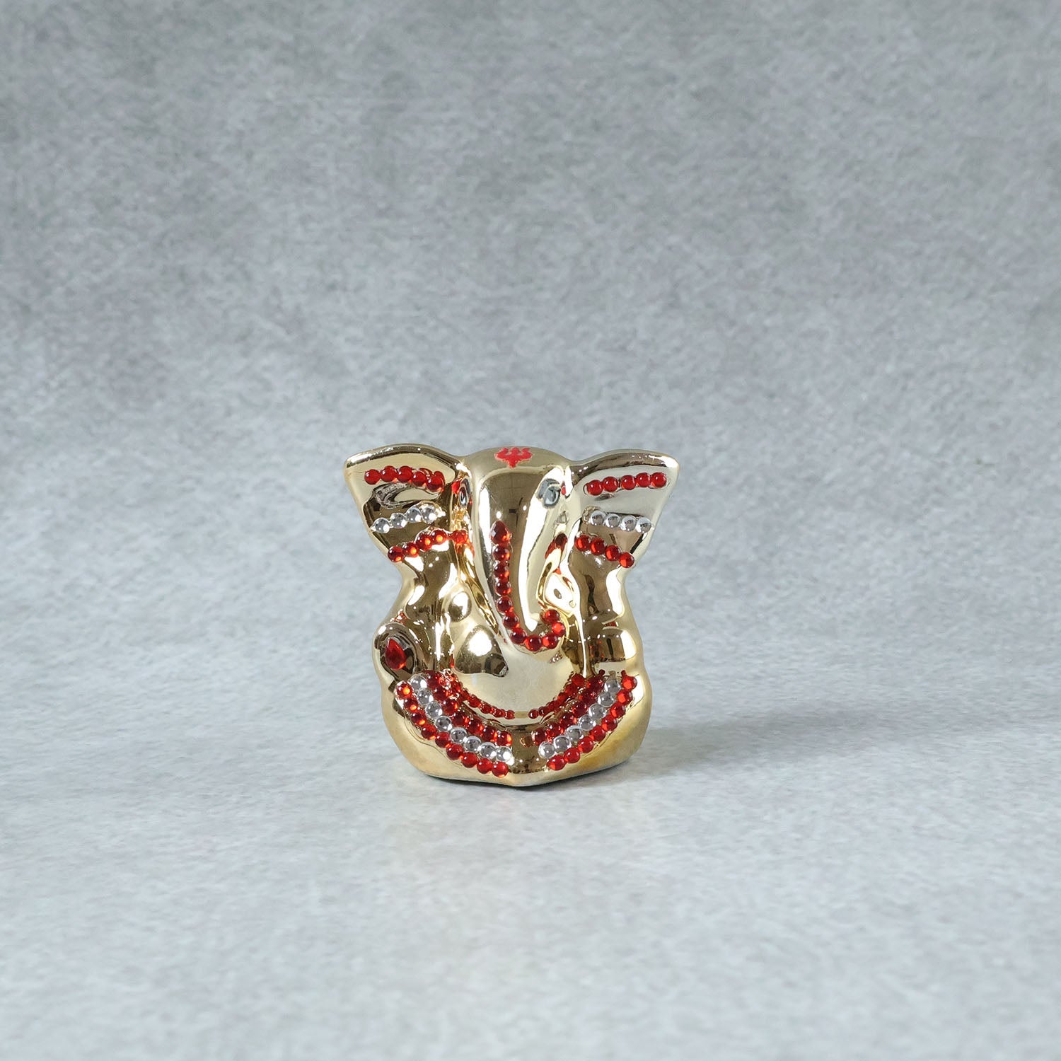 ALVENZA Lord Ganesha Idol – Golden Decorative Spiritual Showpiece